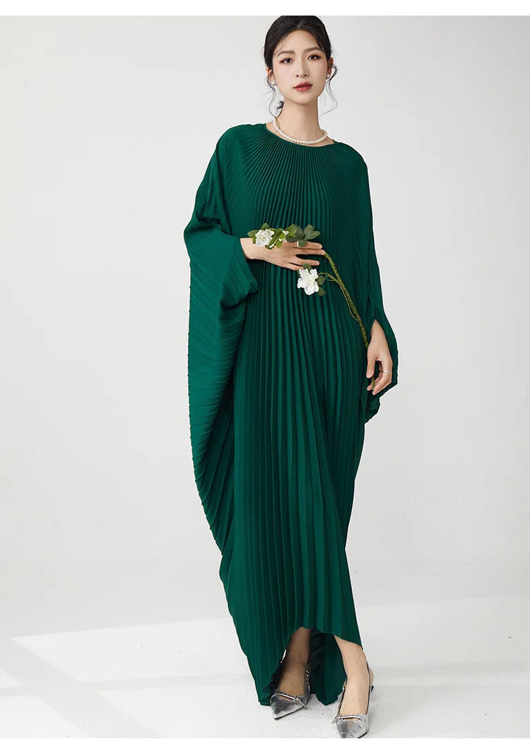 Luxury Designer Pleated Maxi Kaftan Dress