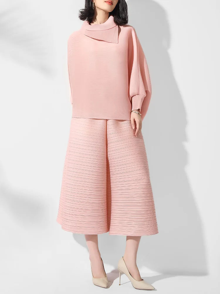 Designer Pleated Culotte Trousers & Top Set