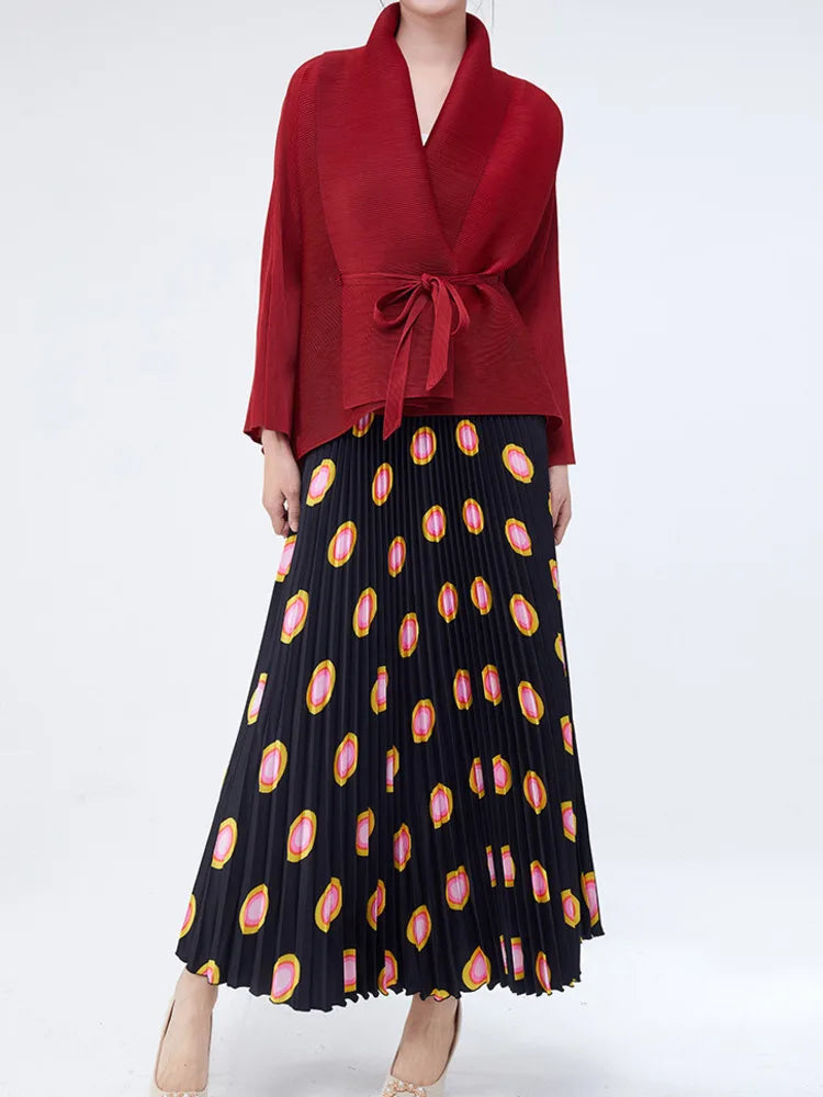 Modest 2-Piece Luxe Pleated Skirt Set