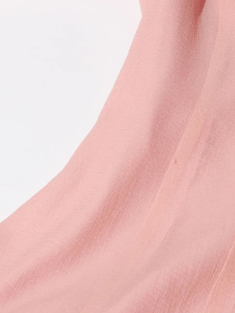 Fitted Bell Sleeve Chiffon Mini Dress