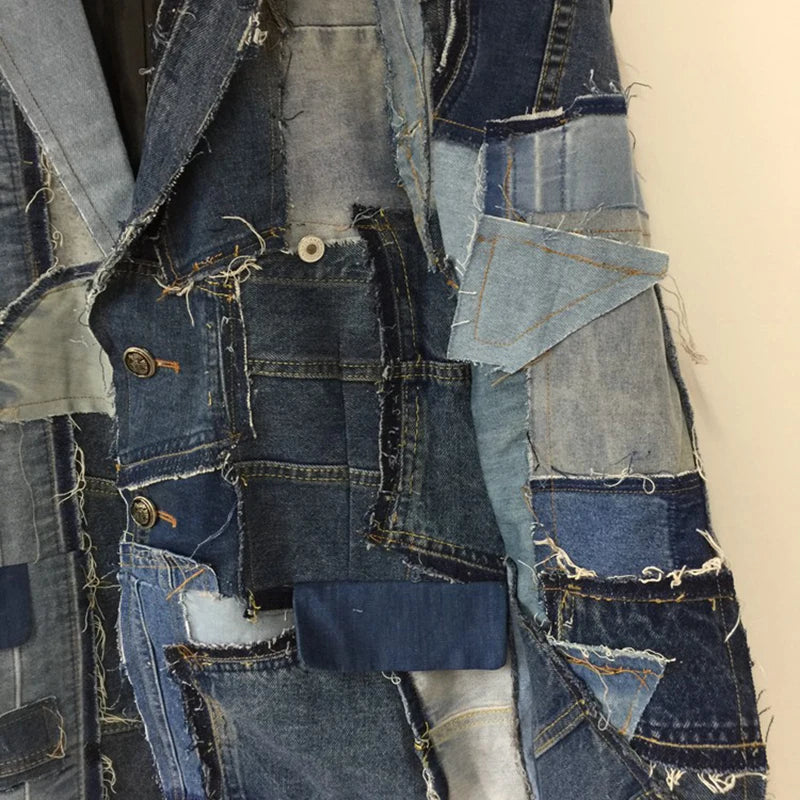 Men's Haute Denim Streetwear Couture Jacket