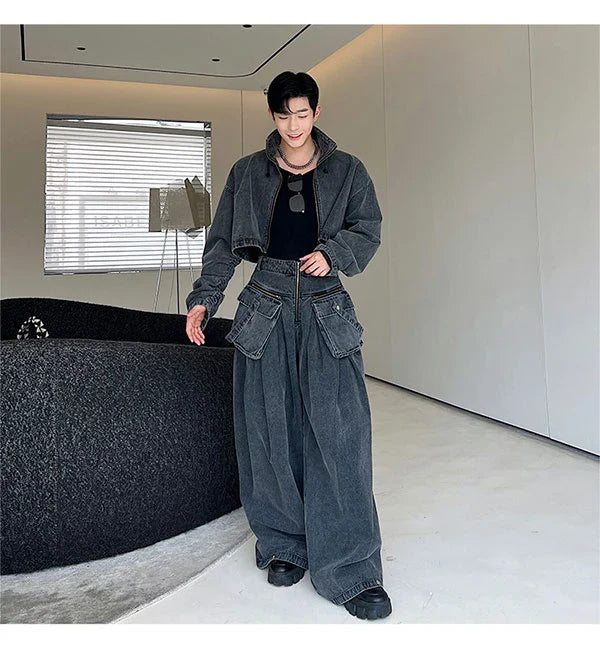 Men's Elite Denim Streetwear 2-Piece Set