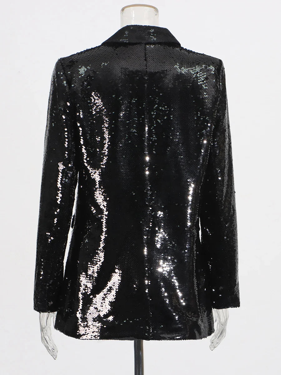Bordeaux Sequin Embellished Blazer