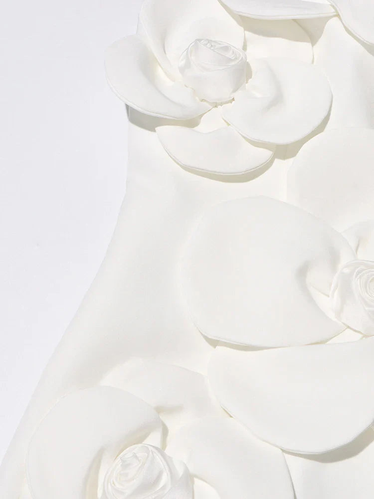 Floral Mini Dress - One-Shoulder Elegance