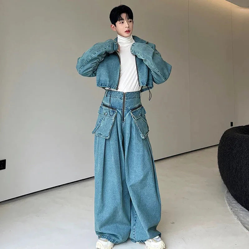 Men's Elite Denim Streetwear 2-Piece Set