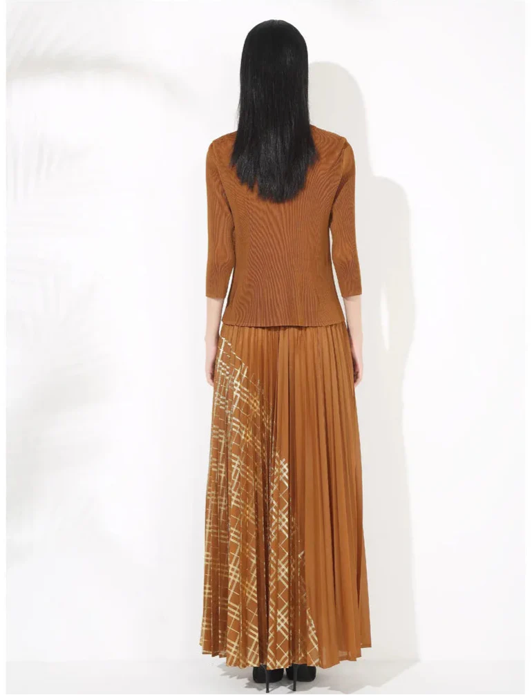 Luxury Petite Pleated Skirt Set