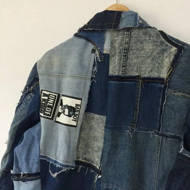 Men's Haute Denim Streetwear Couture Jacket