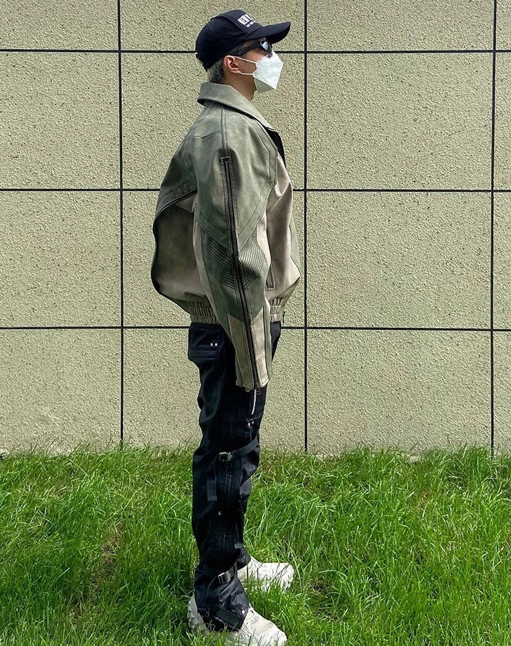Men's High Streetwear Vintage Oversized PU Leather Jacket