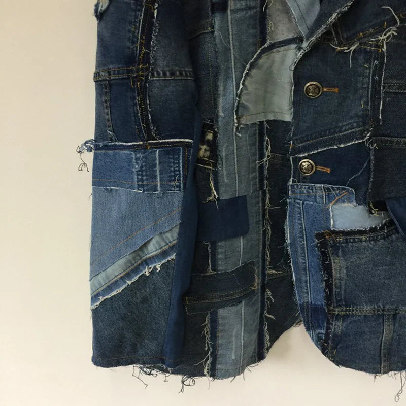 Men's Haute Denim Streetwear Couture Jacket