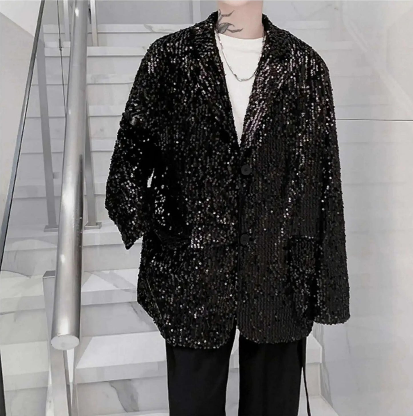 Men's Luxury Sequin Pant Suit