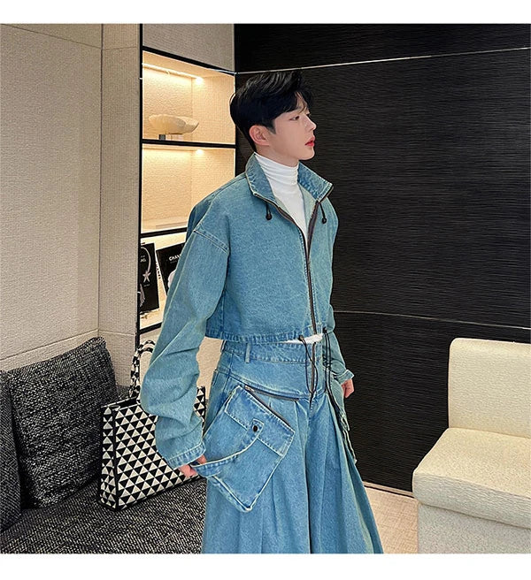 Men's Elite Denim Streetwear 2-Piece Set