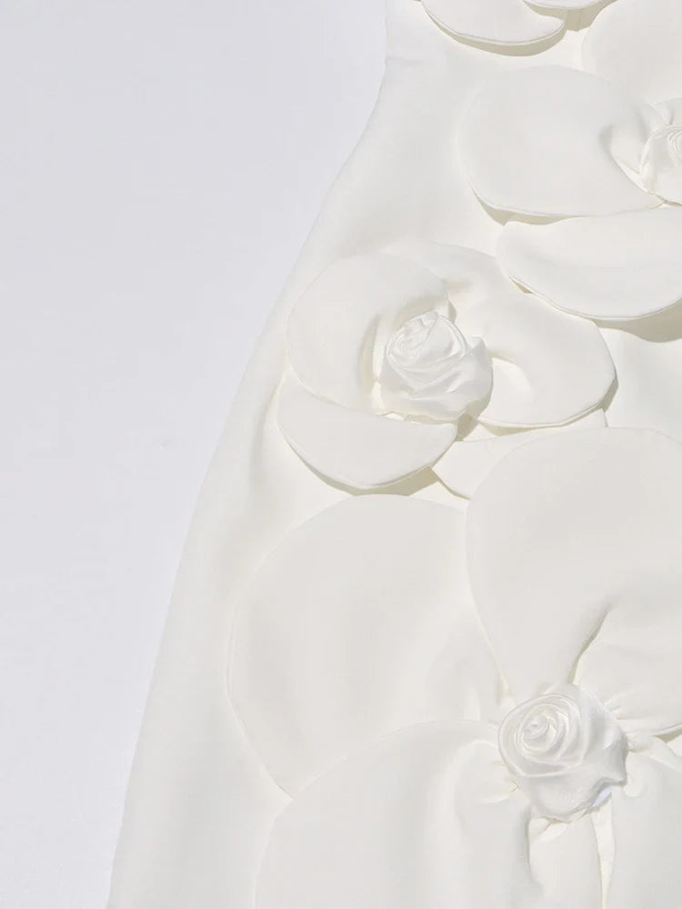 Floral Mini Dress - One-Shoulder Elegance