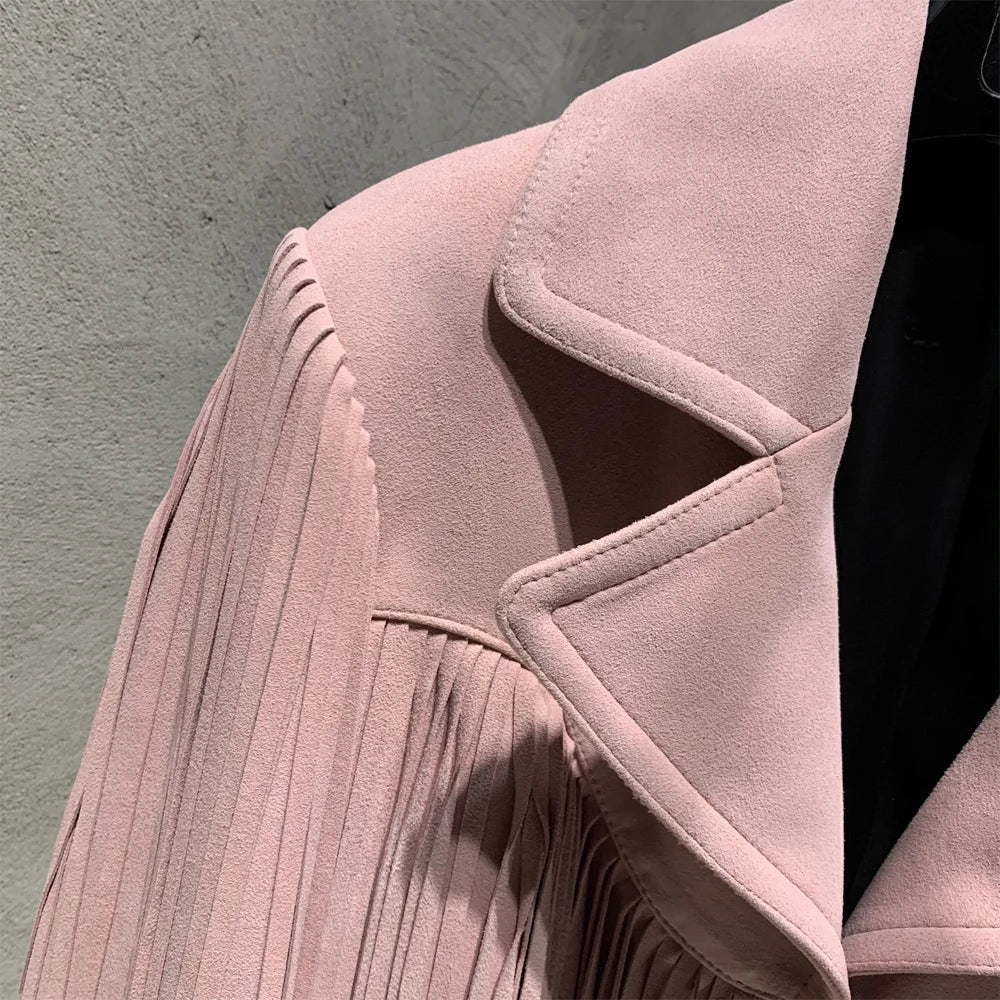 Women's Luxury Lambskin Suede Jacket