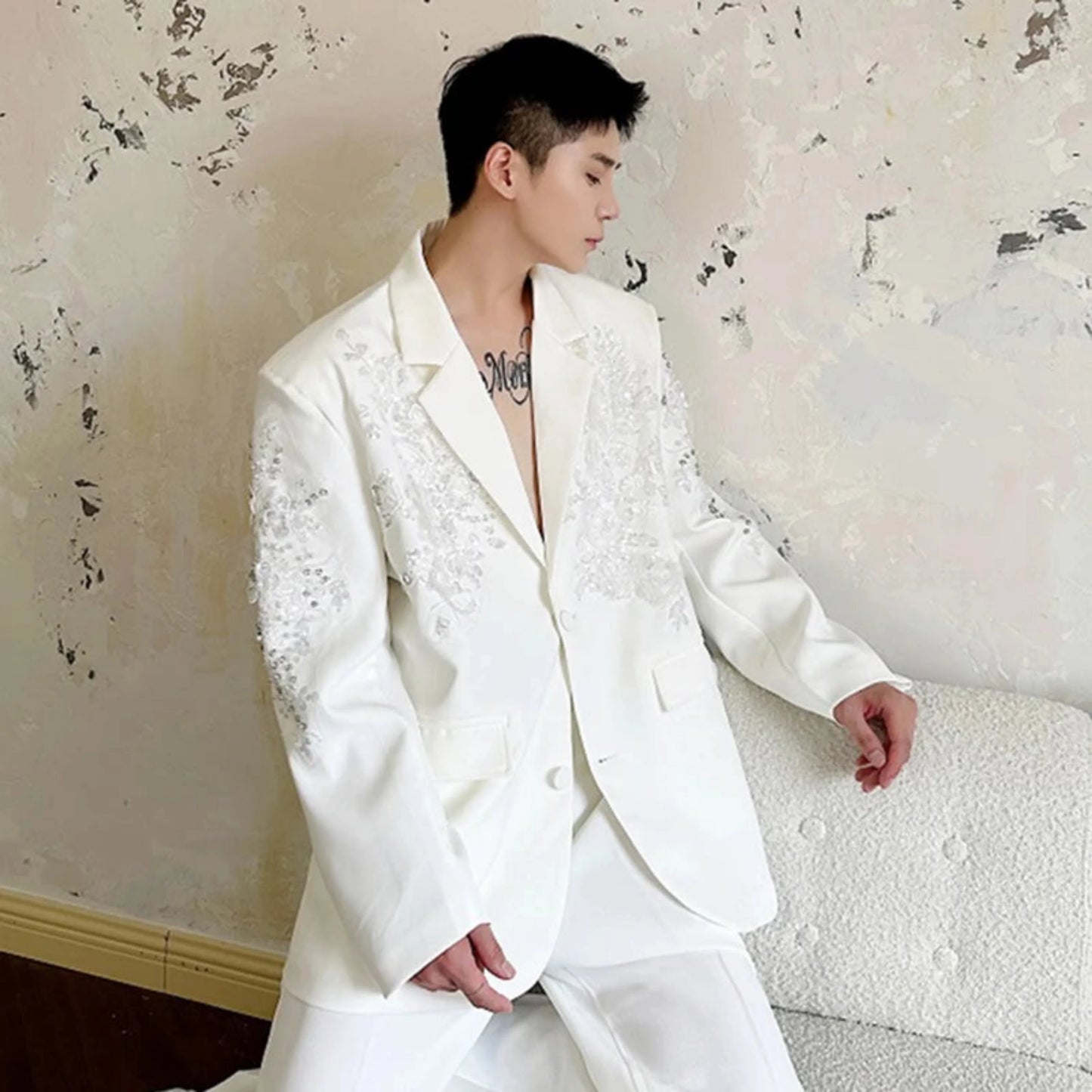 Men's Luxury Sequins Evening Blazer
