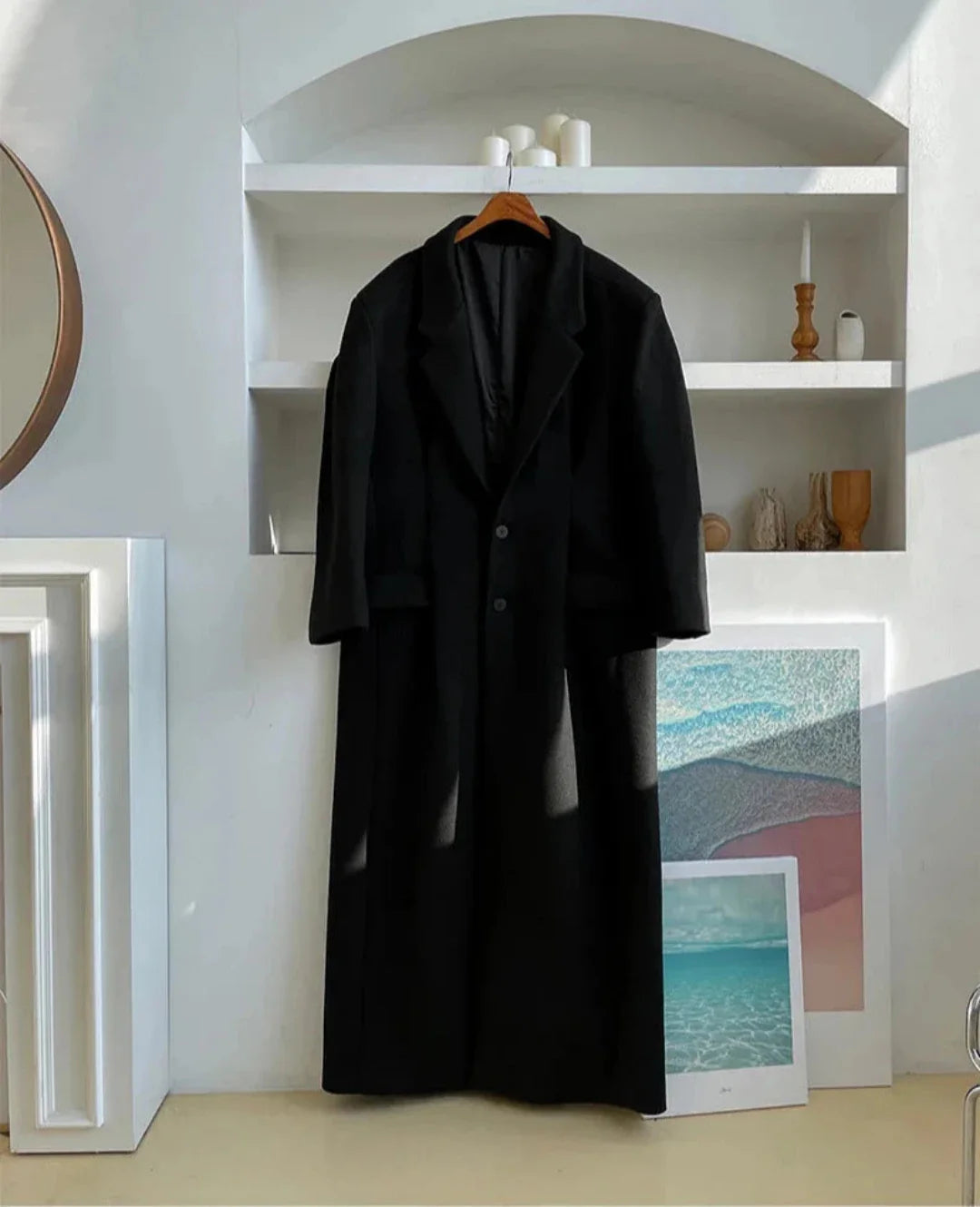 Men's Luxurious Oversized Extra Long Wool Coat