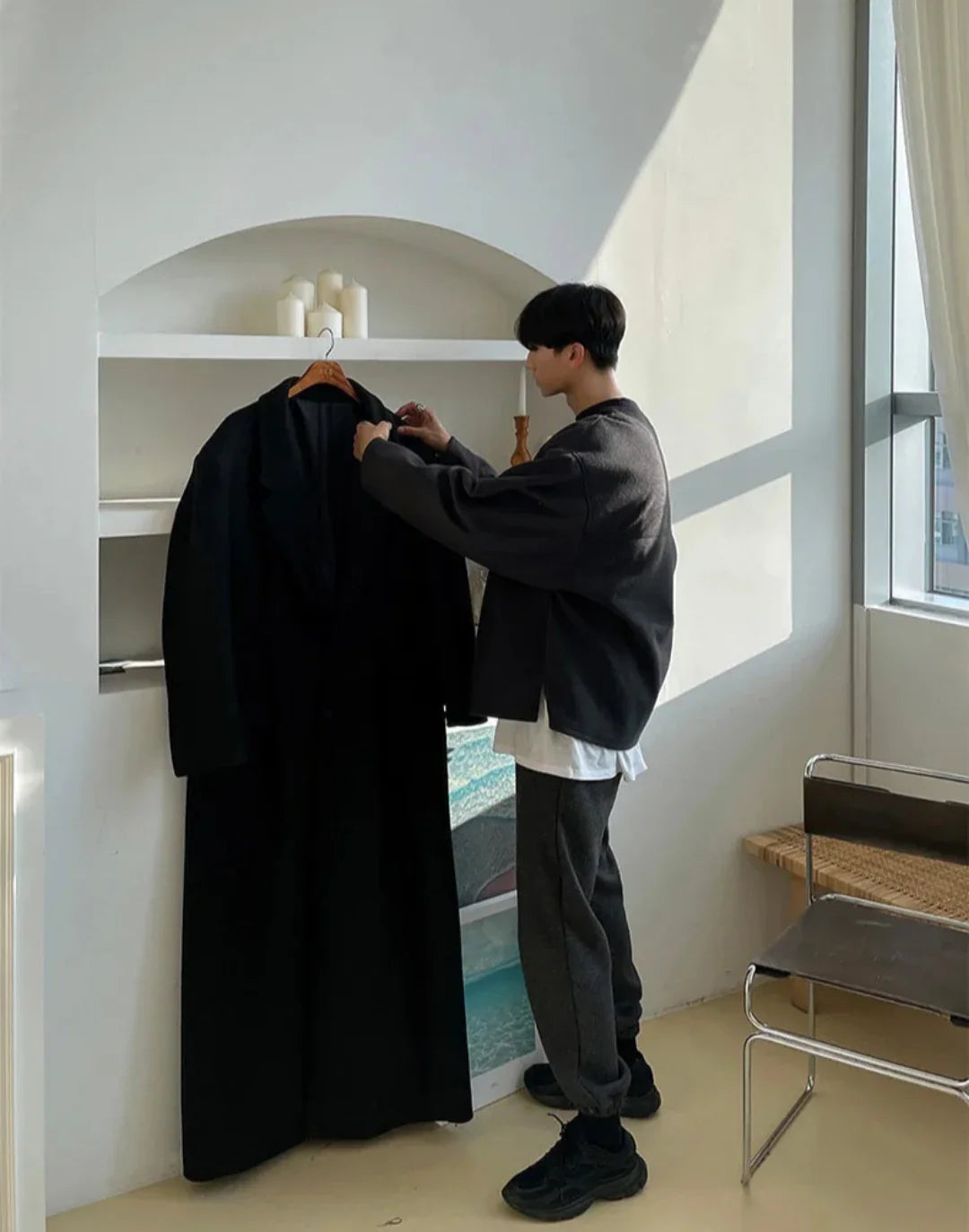Men's Luxurious Oversized Extra Long Wool Coat