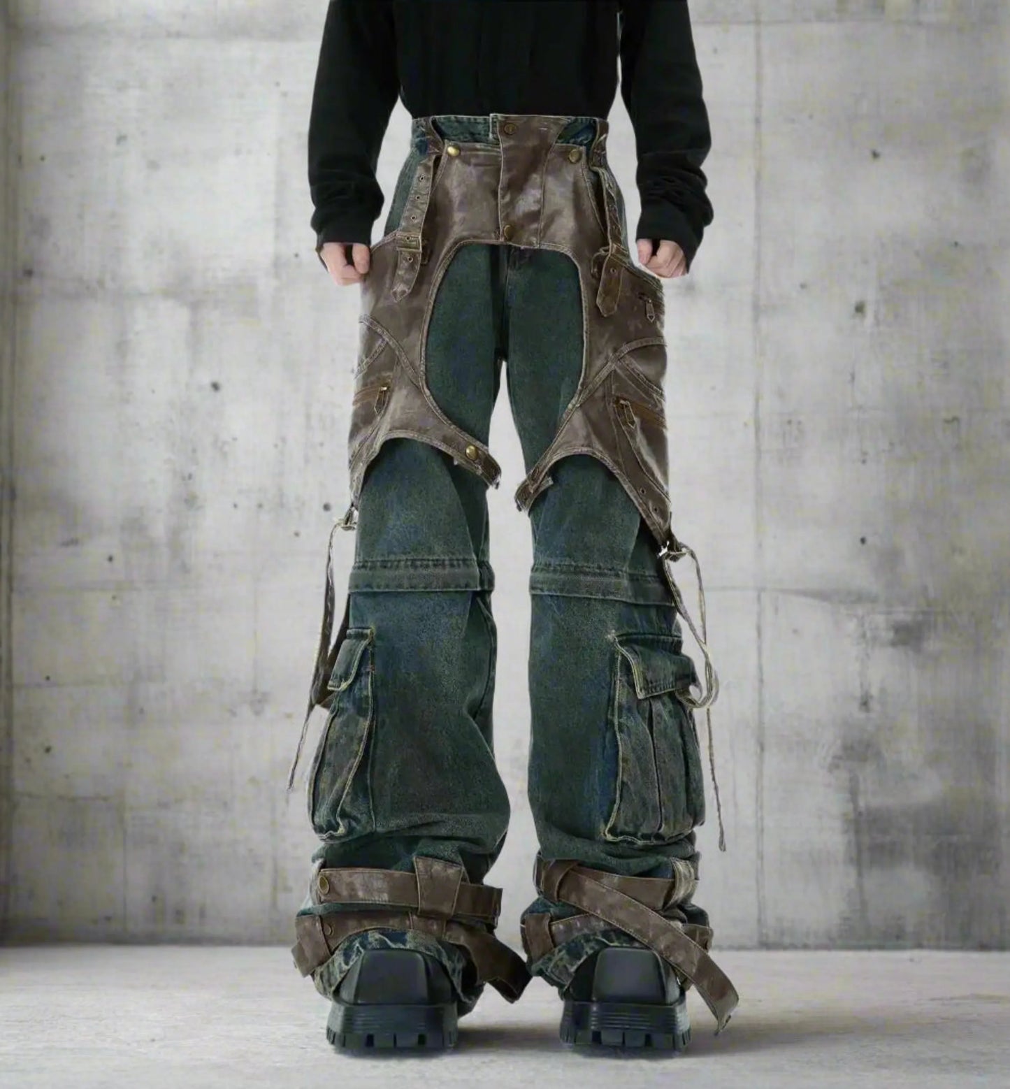 Men's Luxury Vegan Leather Jeans