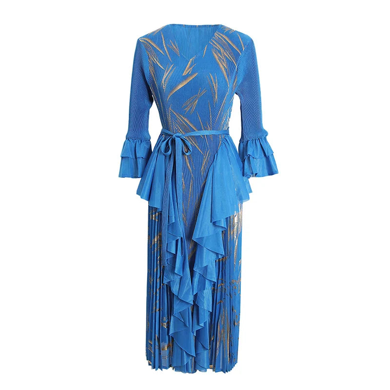 Modest Petite Pleated Dress
