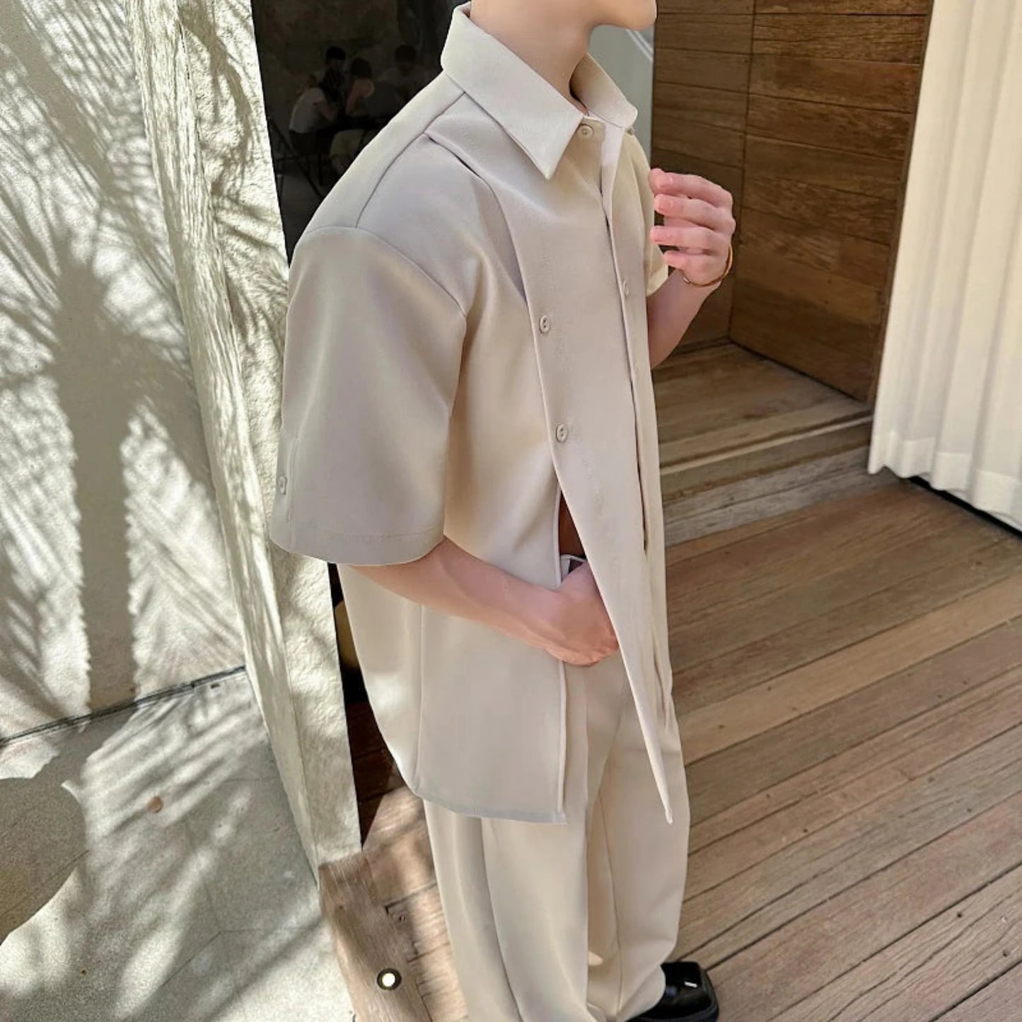 Men's Avant-Garde Short Sleeve Suit Set