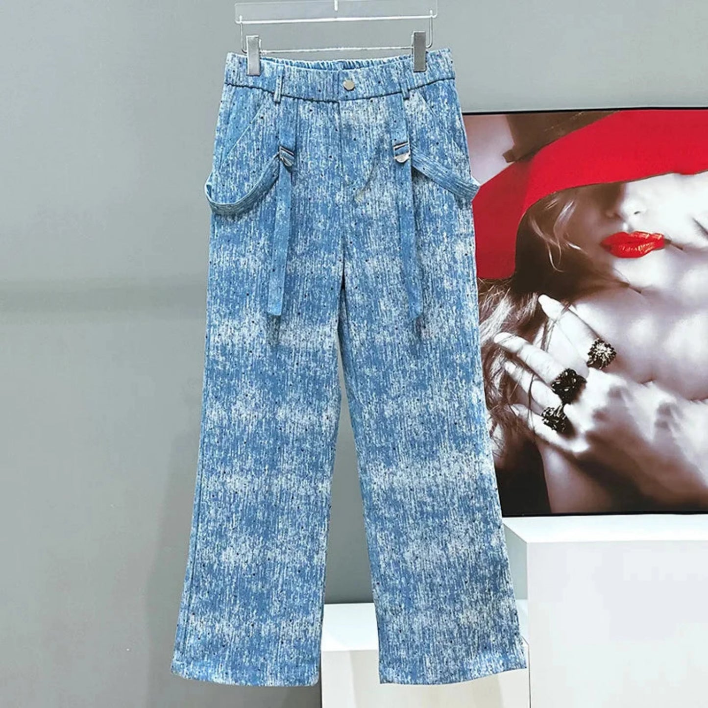 Men's Light Wash Denim Suit