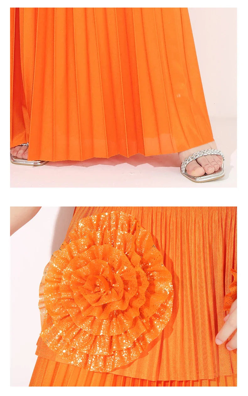 Modest Pleated Skirt Set