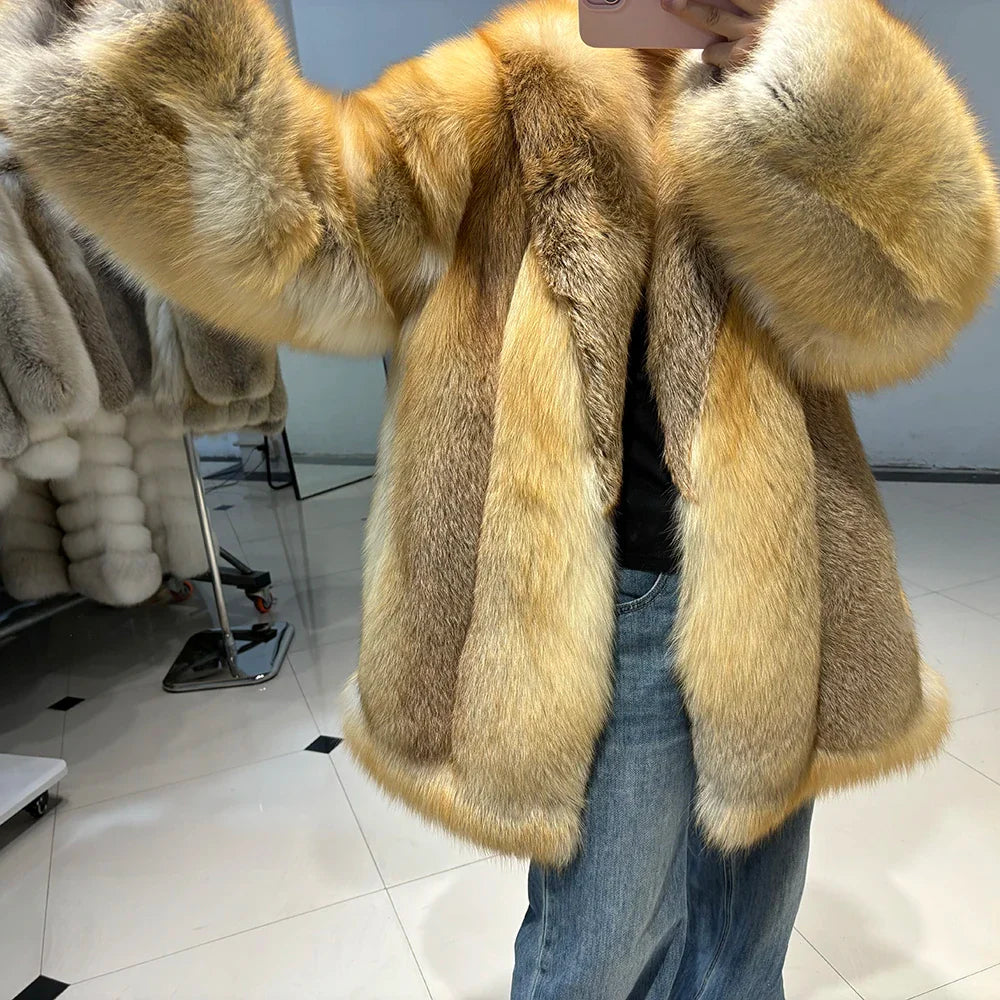 Heirloom Golden Island Fox Fur Grand Coat