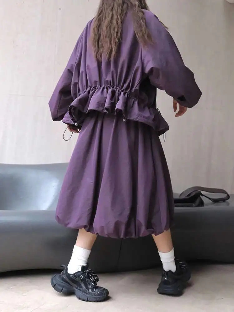 Poplin Full Avant-Garde Bubble Skirt
