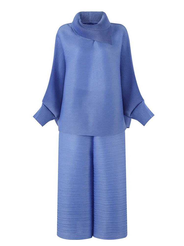 Designer Pleated Culotte Trousers & Top Set