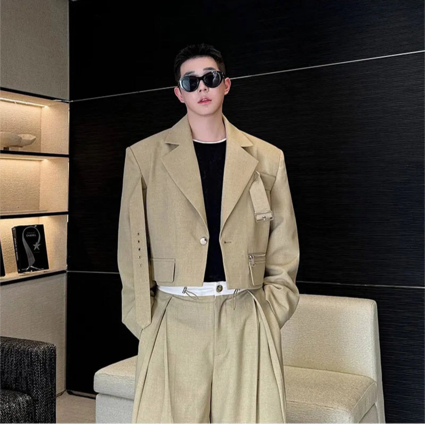 Men's Tailored Wide Leg Oversized Suit