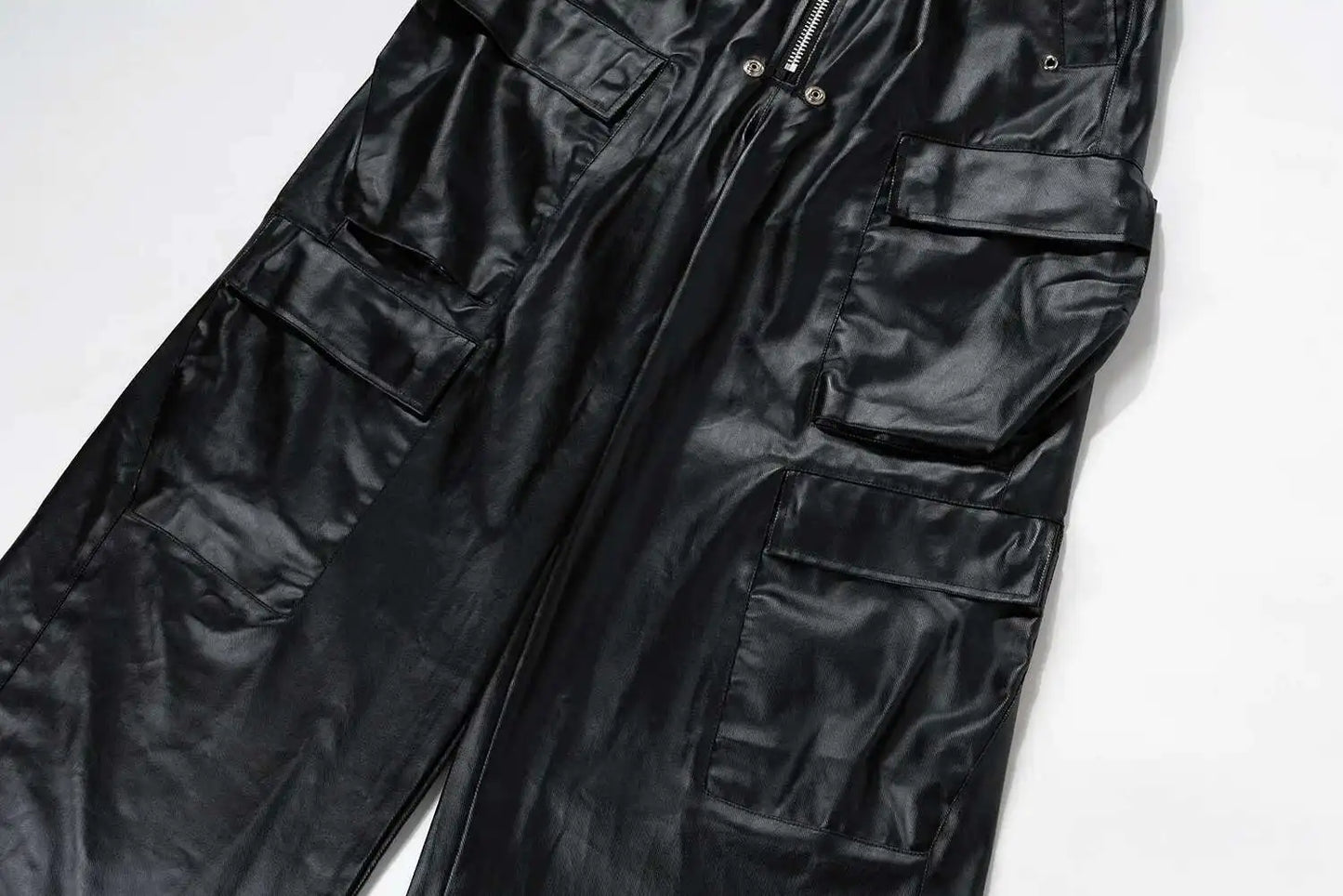 Men's Vegan Leather Cargo Pants