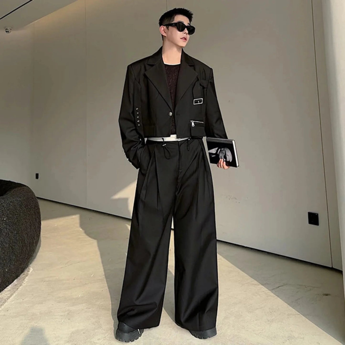 Men's Tailored Wide Leg Oversized Suit