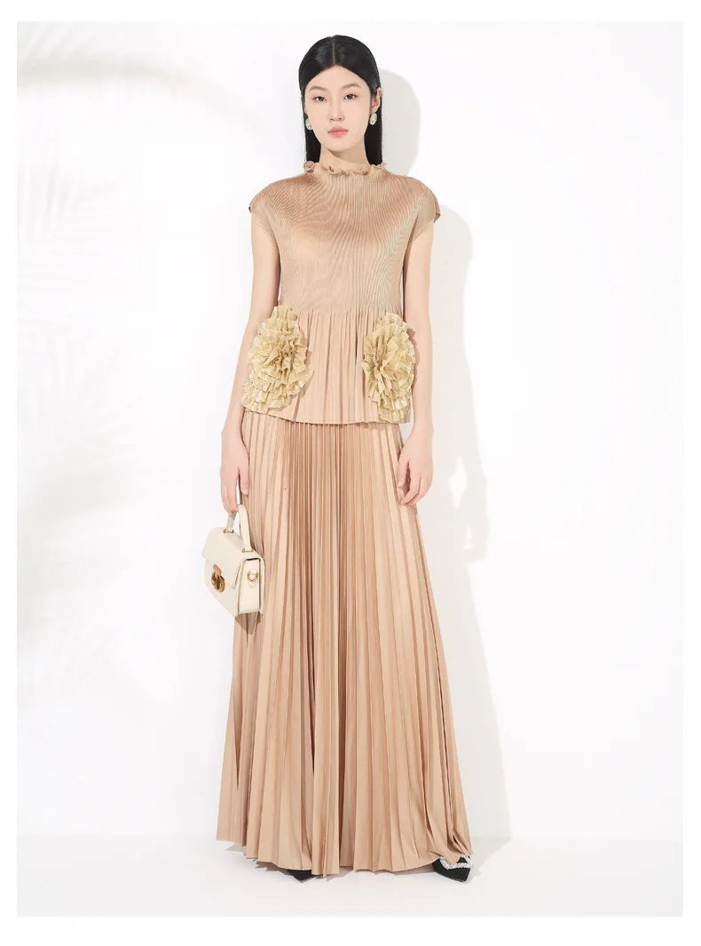 Modest Pleated Skirt Set