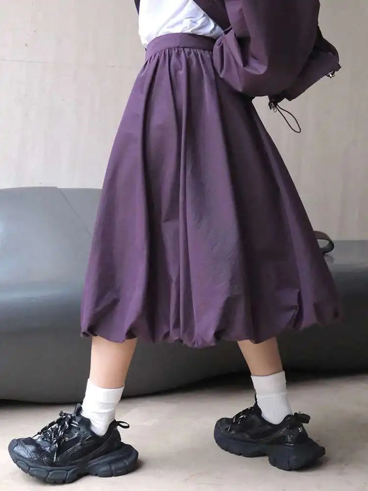 Poplin Full Avant-Garde Bubble Skirt