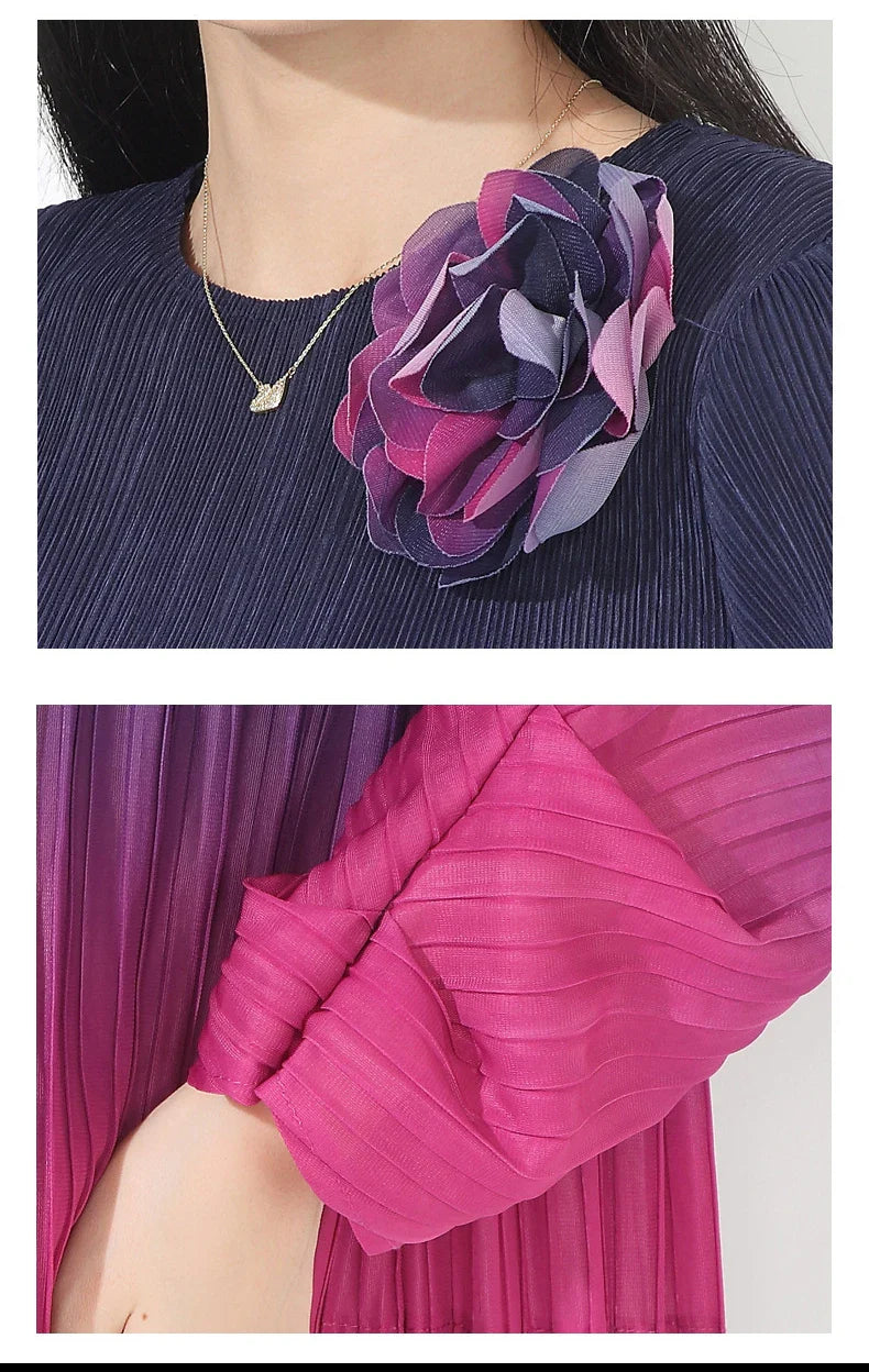 Luxe Japanese Pleated Two-Piece Set