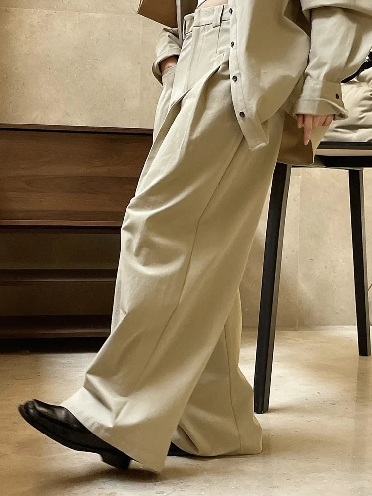 Women's London High-Waisted Wide Leg Trousers