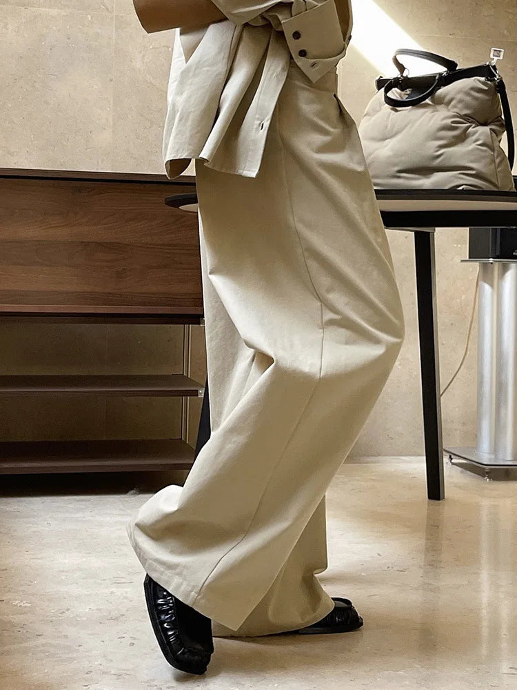 Women's London High-Waisted Wide Leg Trousers