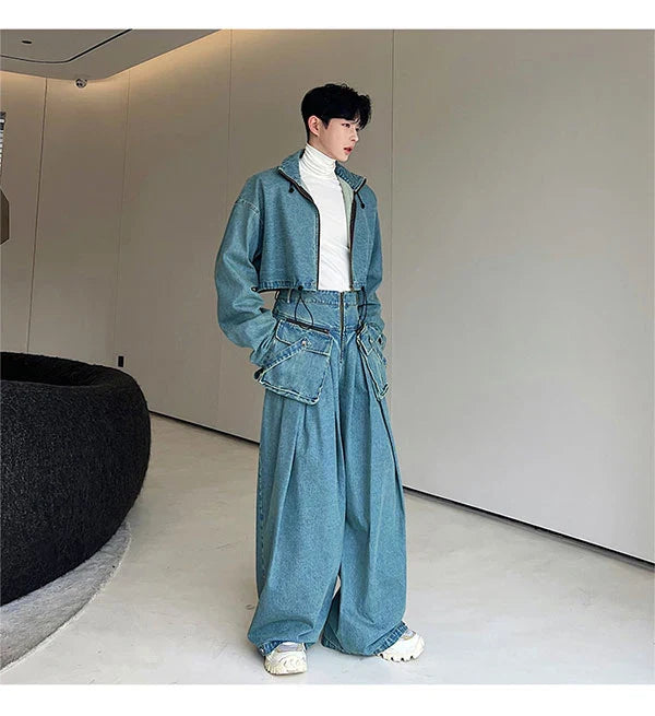 Men's Elite Denim Streetwear 2-Piece Set