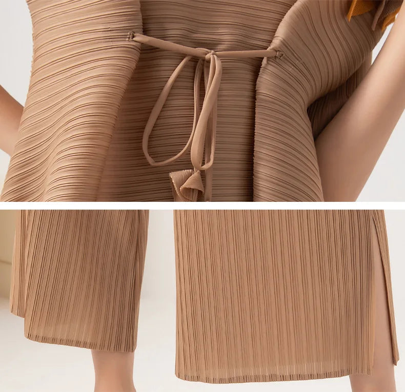 Comfort Pleated Sculptural Pull-On Pant & Top Set