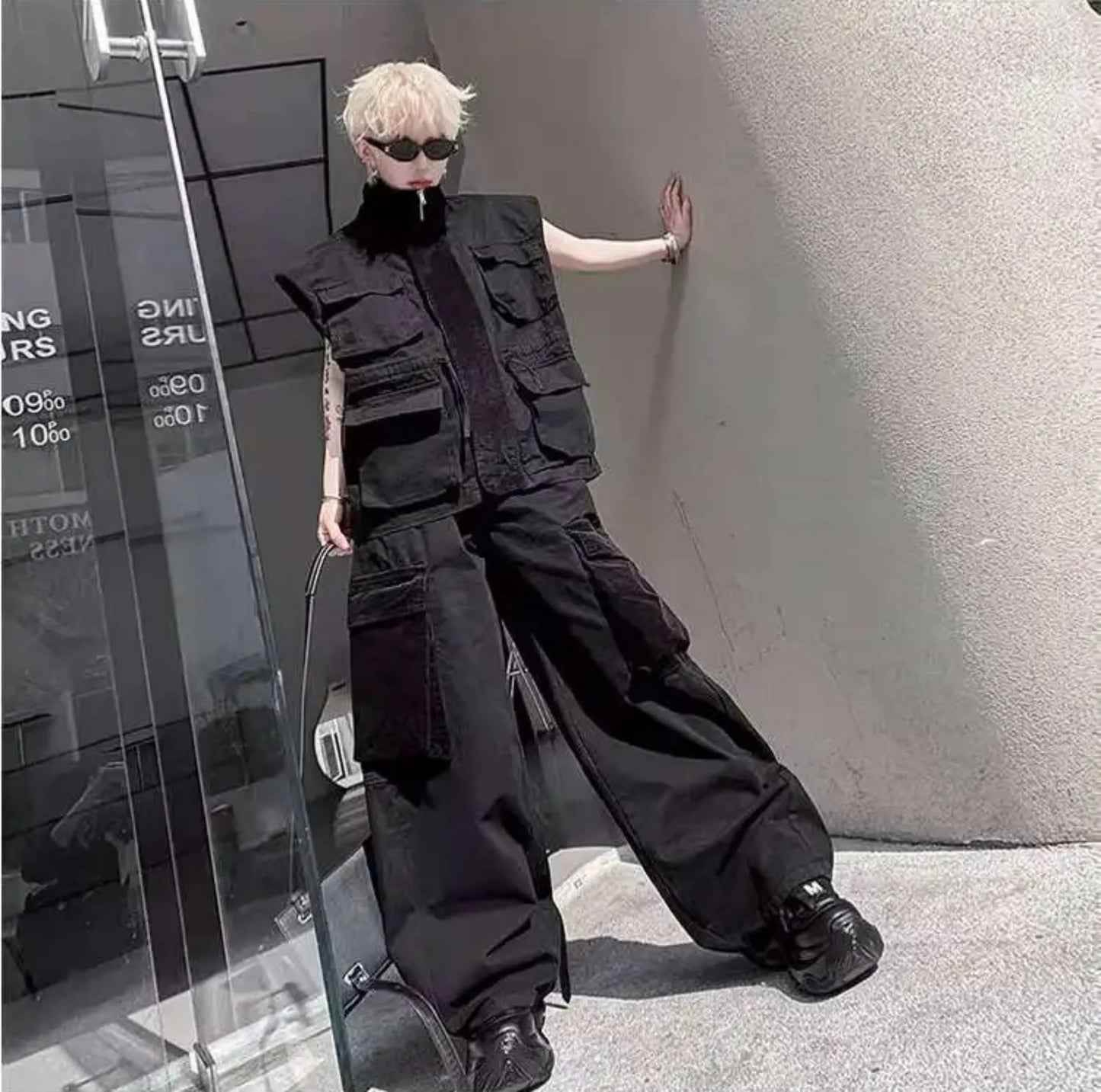 Men's Streetwear Cargo Vest & Pants