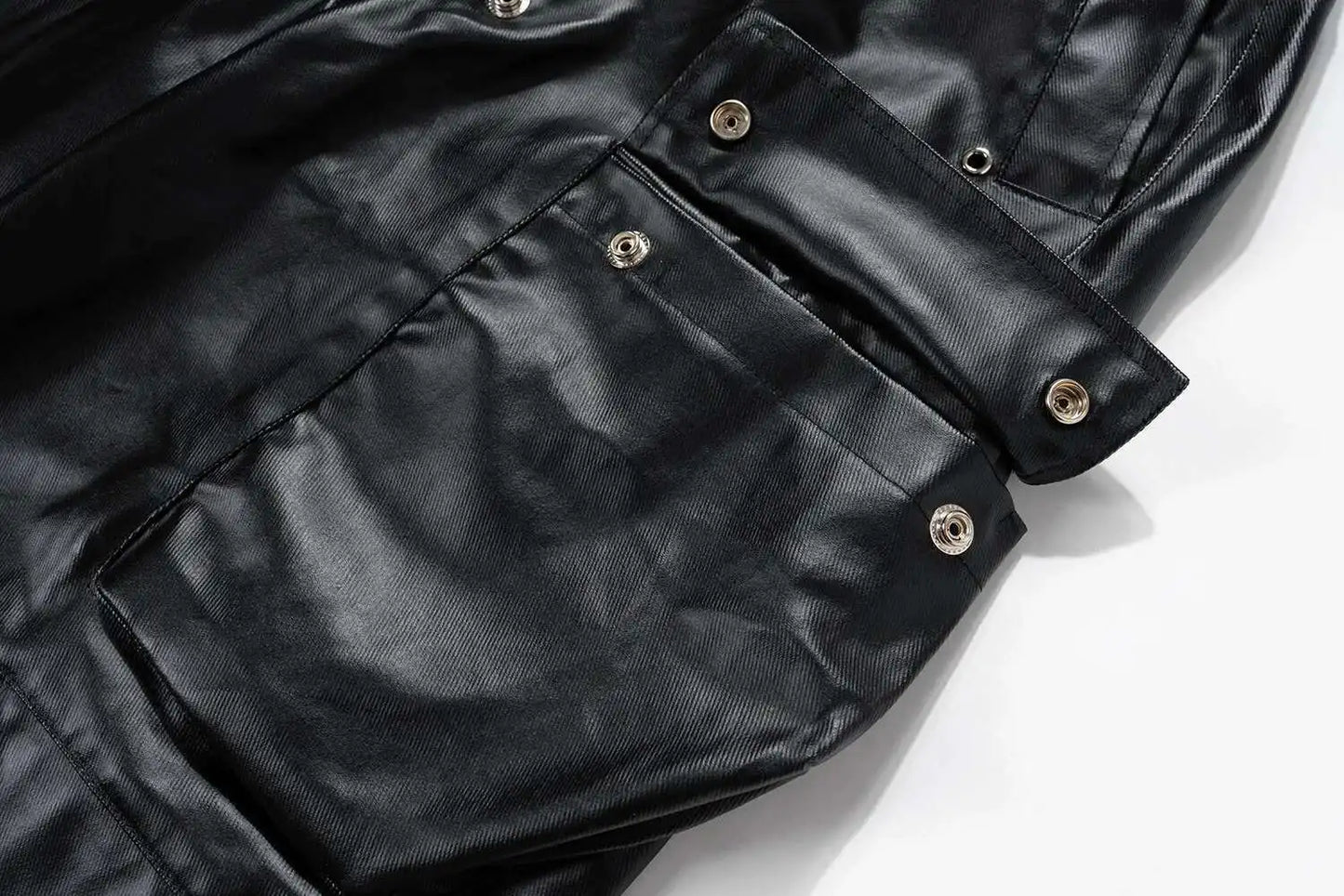 Men's Vegan Leather Cargo Pants