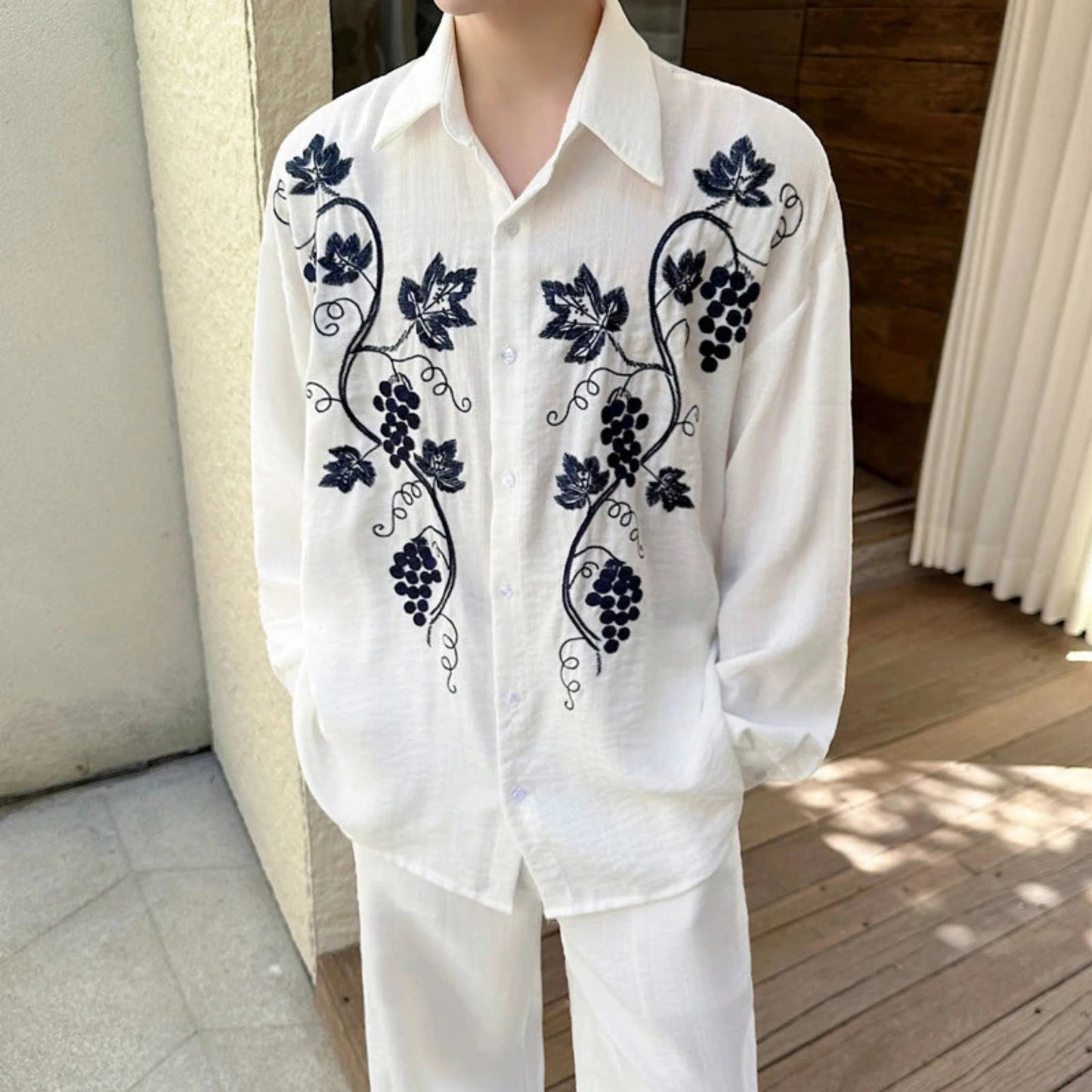 Luxury Men's 2-Piece Embroidered Set