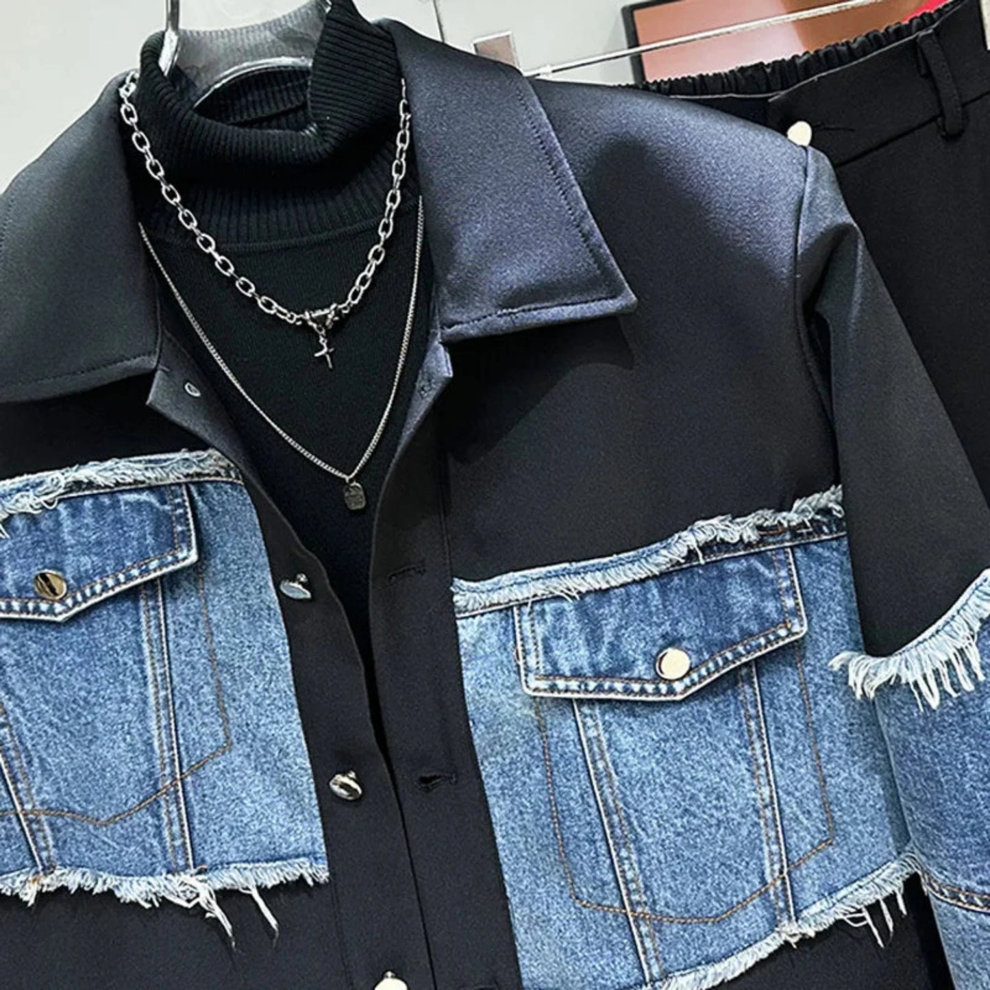 Men's Two-Piece Luxury Denim Set