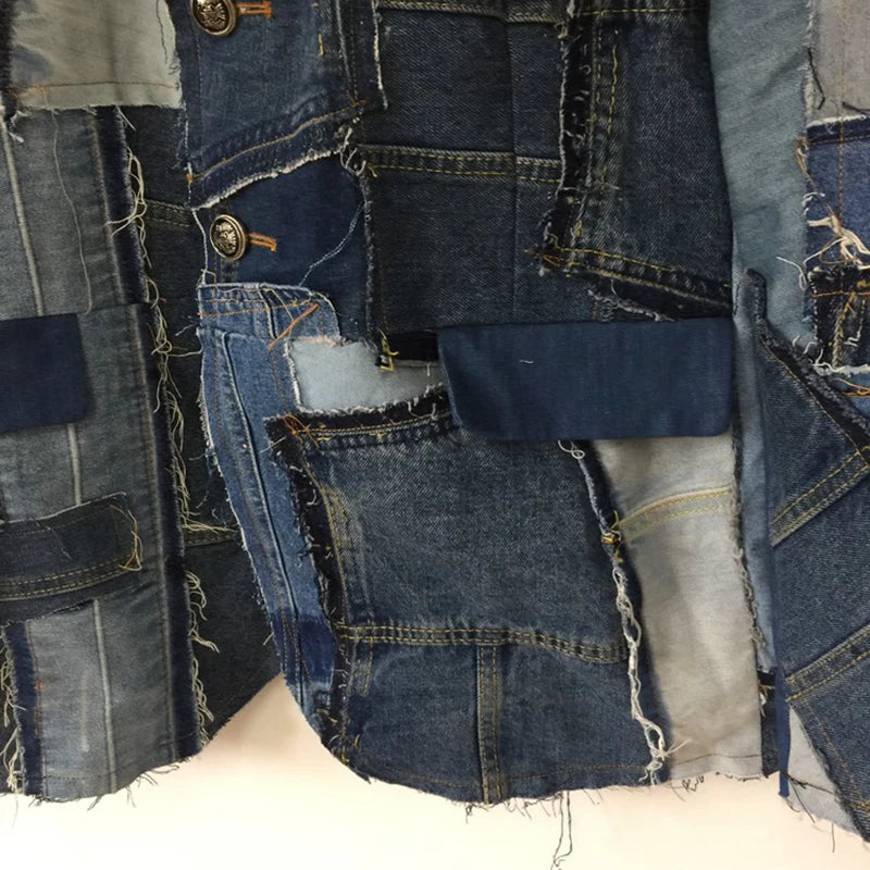 Men's Haute Denim Streetwear Couture Jacket
