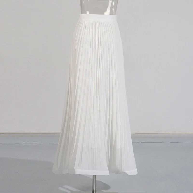 Designer Butterfly Blazer & Pleated Midi Skirt