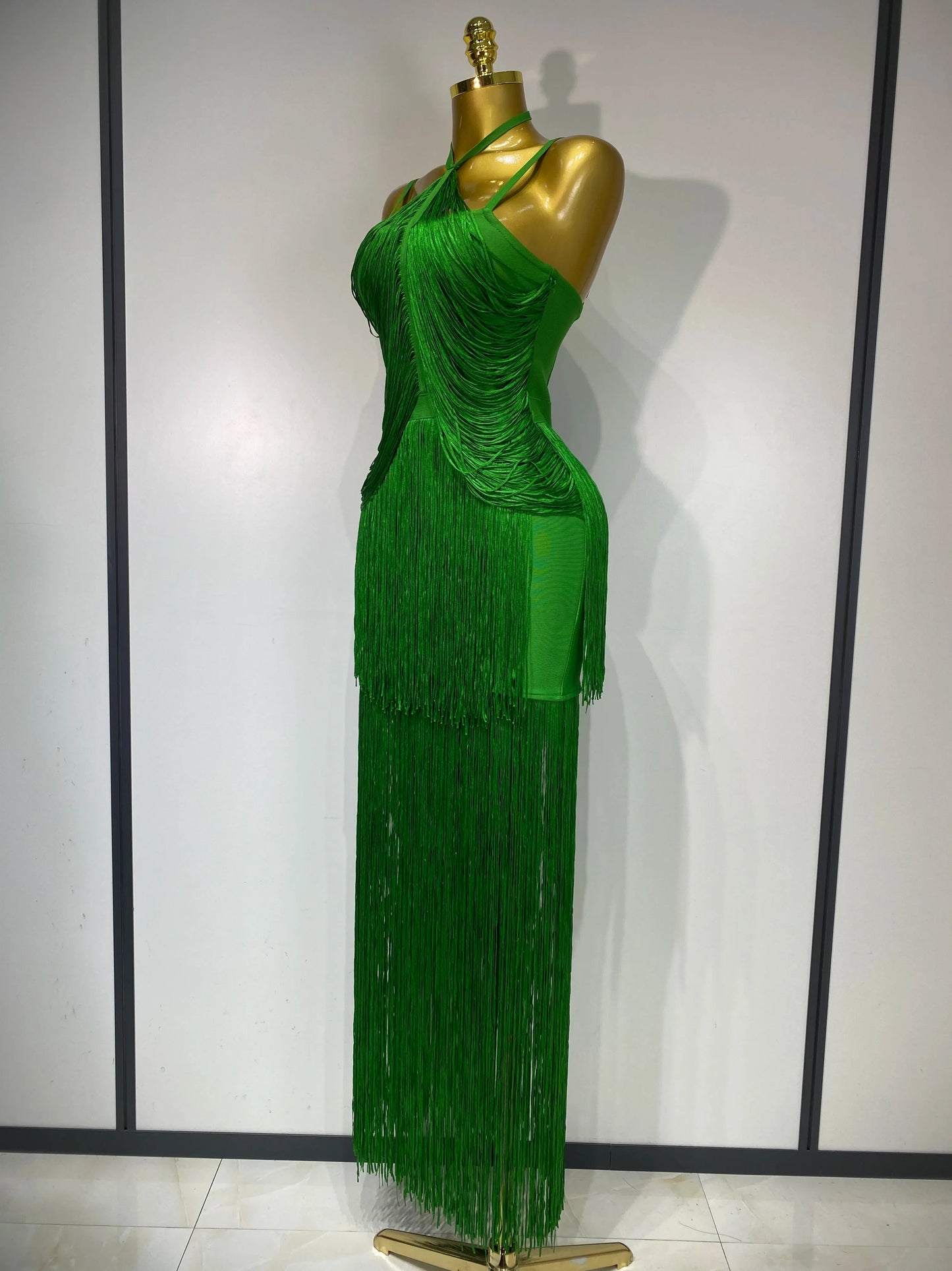Luxe Fringe Cocktail Midi Dress