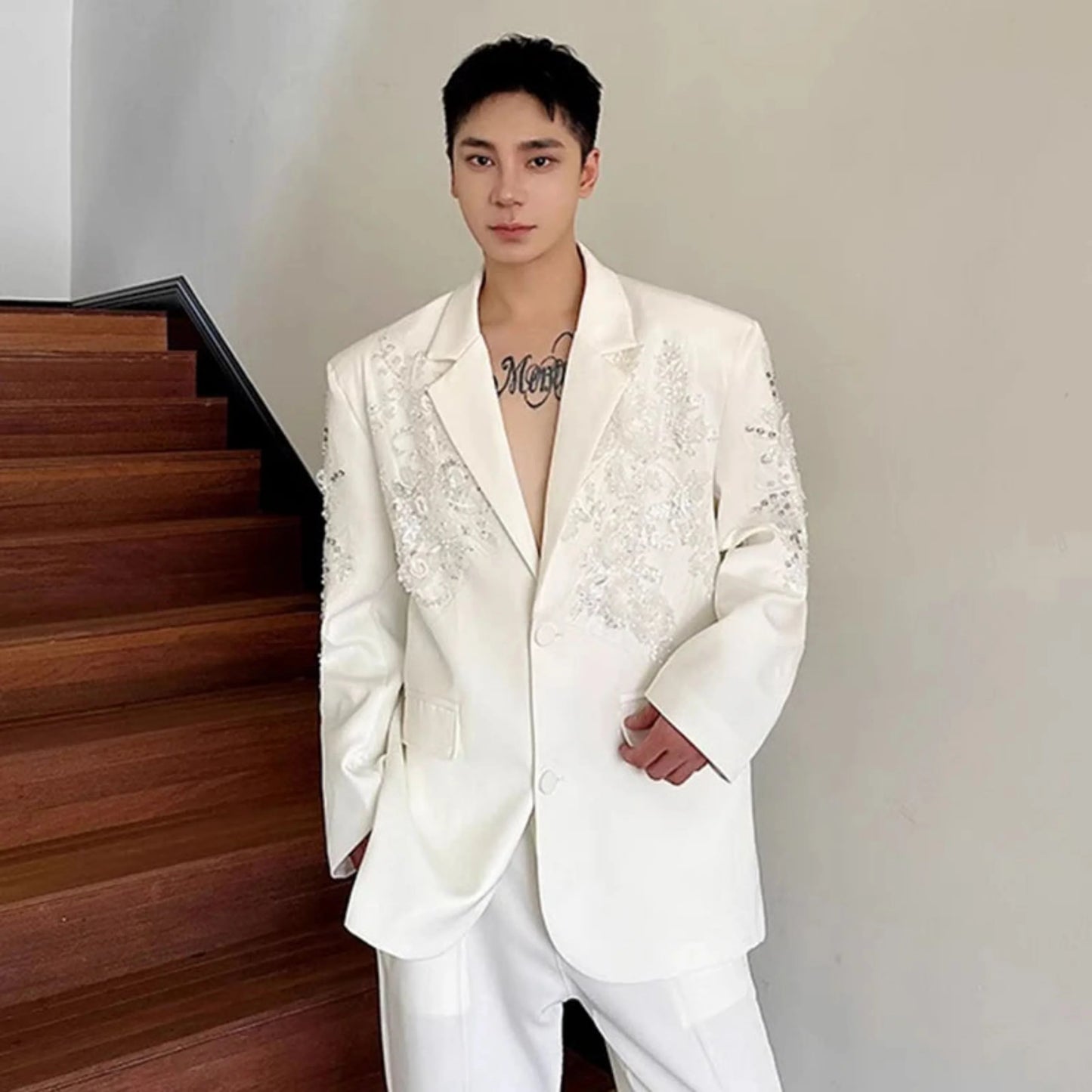 Men's Luxury Sequins Evening Blazer