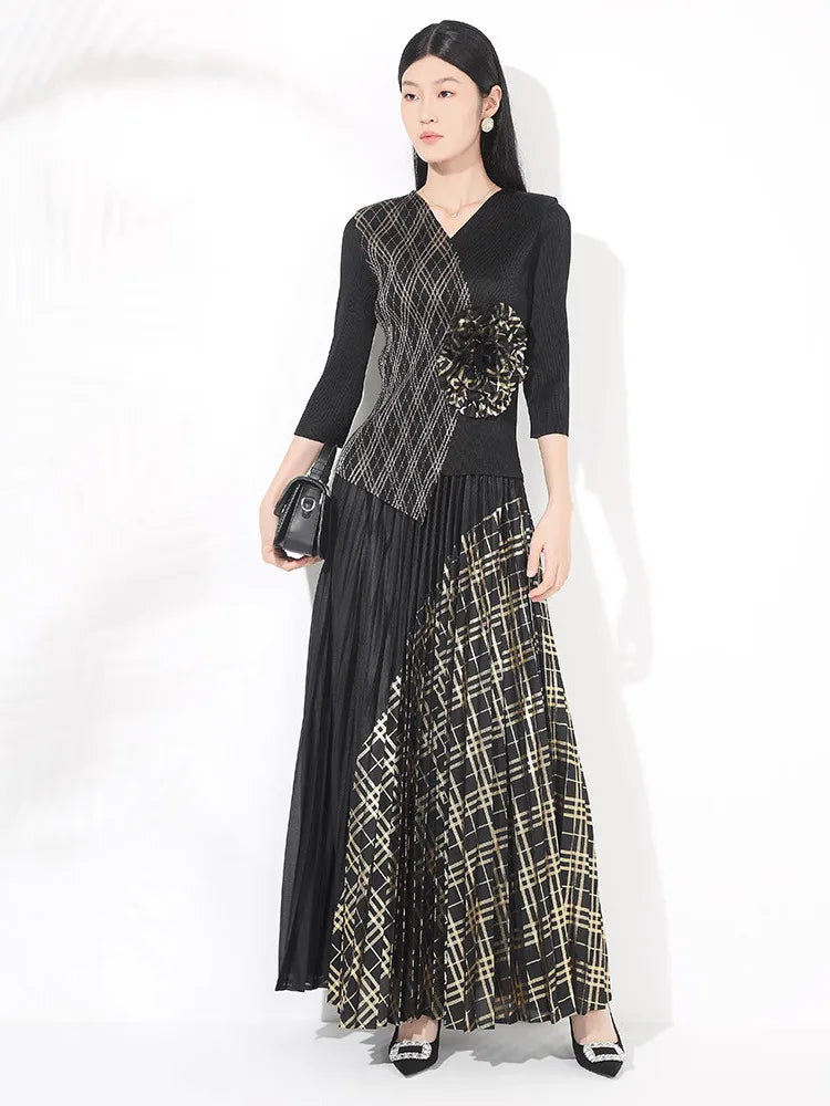 Luxury Petite Pleated Skirt Set