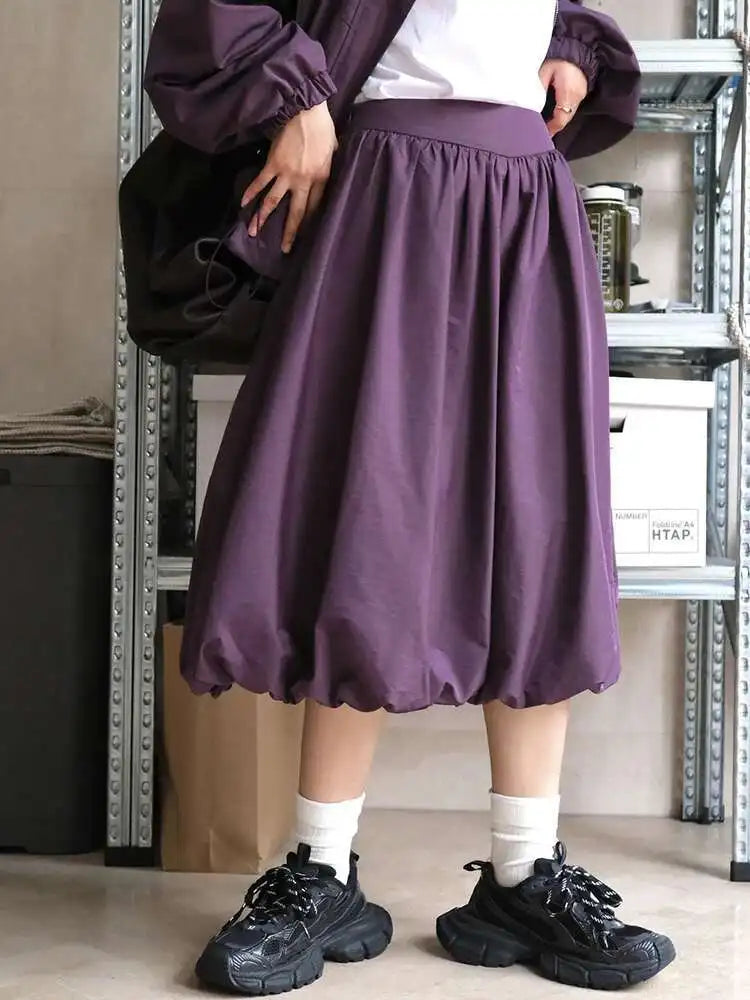 Poplin Full Avant-Garde Bubble Skirt