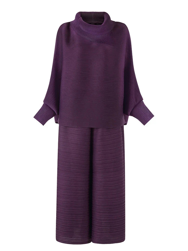 Designer Pleated Culotte Trousers & Top Set