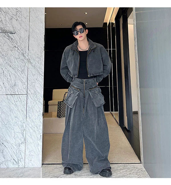 Men's Elite Denim Streetwear 2-Piece Set